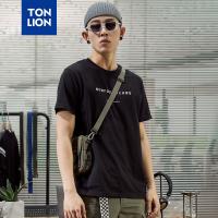 唐狮2019新款T恤 男短袖T恤 黑色 ...