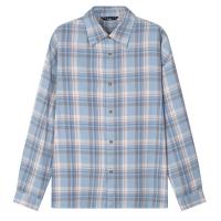 唐狮格子衬衫男长袖秋宽松文艺小清晰格子衫...