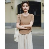 【实穿至上】夏季日常简约风圆领短袖打底衫...