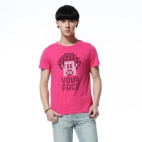 夏装 唐狮清爽男士韩版圆领纯棉卡通印花短...