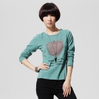 春装 唐狮正品女装圆领印花长袖T恤#11...